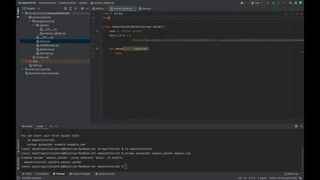 How to scrape Amazon using Python | Scrapy | Pycharm | Beginners Project Web Scraping | New Method смотреть онлайн
