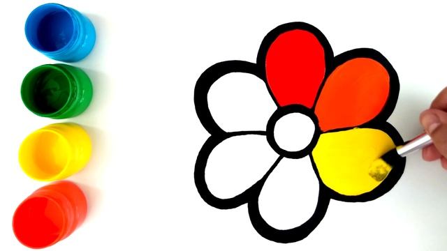 How to draw a FLOWER | Drawing for beginners flower | Glitter смотреть онлайн