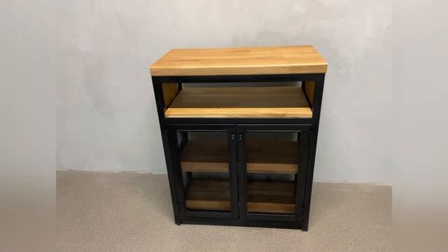 Тумба из дерева и металла в стиле Лофт смотреть онлайн