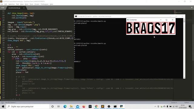 Reconhecimento de placas veiculares - Tesseract OCR #1 смотреть онлайн