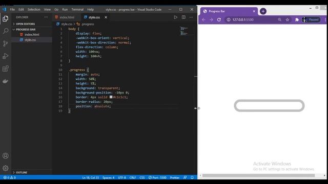Progress Bar Animation Using HTML and CSS смотреть онлайн