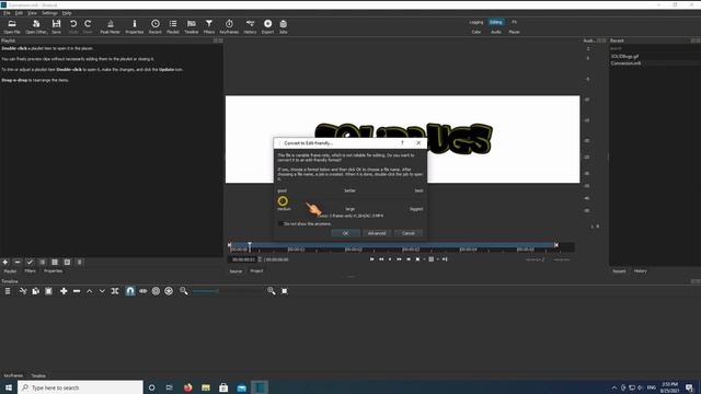 How to convert a GIF video to MP4 in ShotCut смотреть онлайн