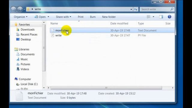 Les fichiers en langage Python: partie6: le mode write w смотреть онлайн