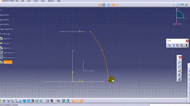 Catia V5 I Multi section solid I coupling modes I Three Profiles I Explained in Detail смотреть онлайн