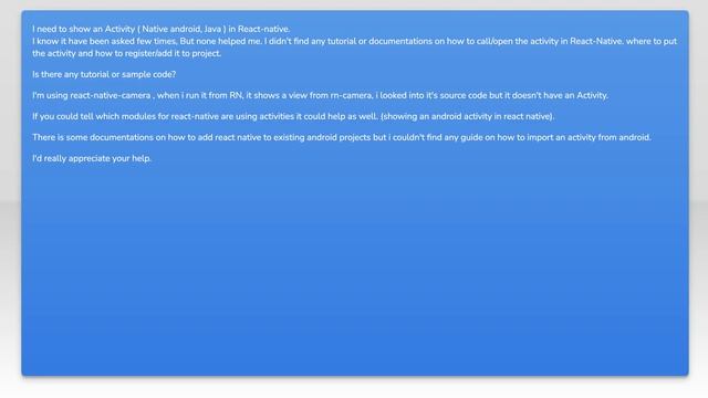 React Native Android: Showing an Activity from Java смотреть онлайн