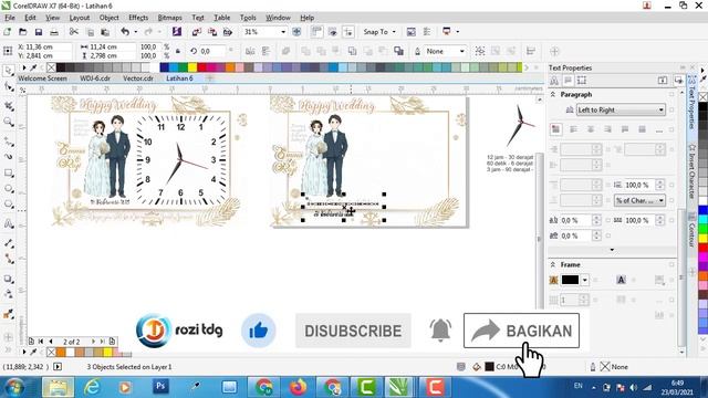 Tutorial Cara Mudah Buat #walldecor Jam #mdf - #wedding di CorelDraw - Free Download смотреть онлайн