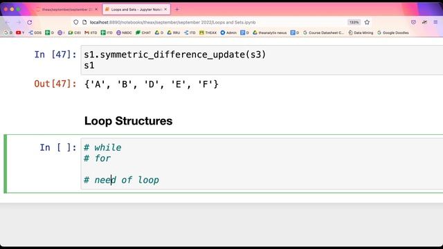 Loops Control Statements & Sets }| Theax | 2022 09 26 смотреть онлайн