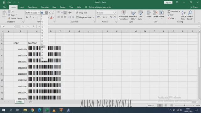 CARA MEMBUAT BARCODE SENDIRI DI EXCEL || TUTORIAL смотреть онлайн