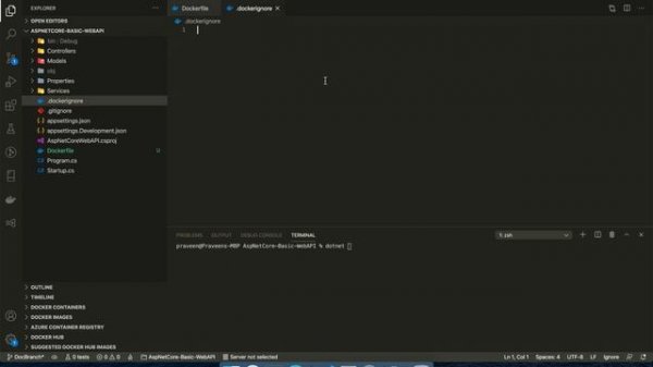Dockerize ASPNET Core 3.1 WebAPI Application :: Visual Studio Code : Docker :: Docker Compose