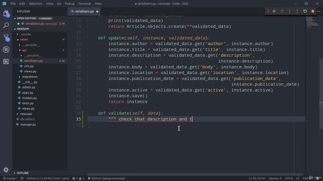 3.7 Serializers Validation смотреть онлайн