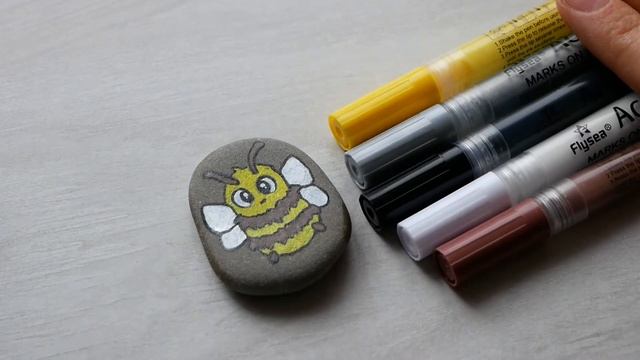 Рисую маркерами на камнях / Акриловые маркеры с Aliexpress