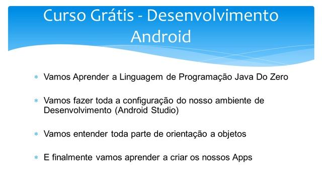 Curso grátis de Desenvolvimento de aplicativos para o Android смотреть онлайн