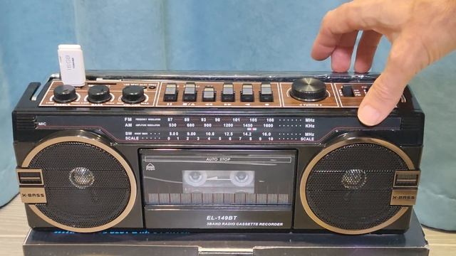 Кассетная магнитола с Mp3, Bluetooth EL-149BT. ‼️ДВУХКАНАЛЬНОЕ МОНО со всех источников‼️