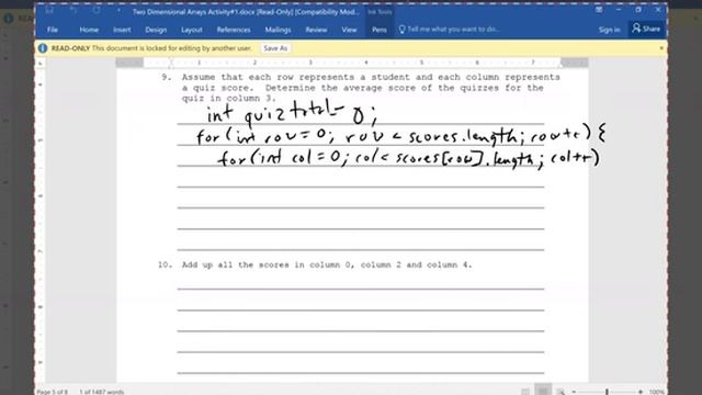 JAVA - Lesson #97 - APCSA - 2D Array Activity #2 смотреть онлайн