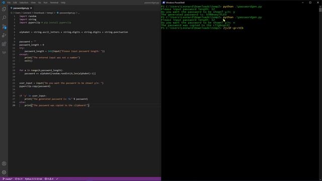Python 2 Line Password Generator [Tutorial] смотреть онлайн