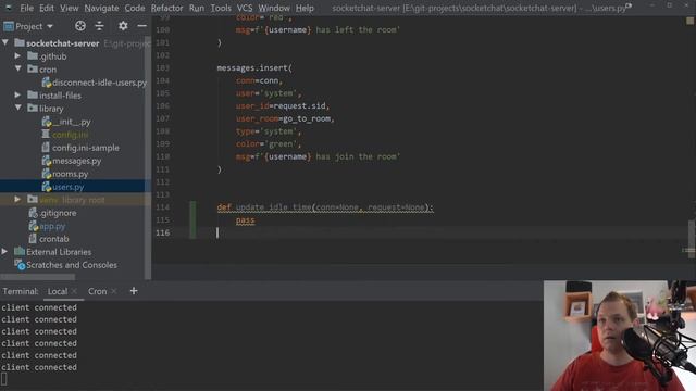 Project: SocketChat - Part 15: Ping service to keep the chat user online by using flask смотреть онлайн