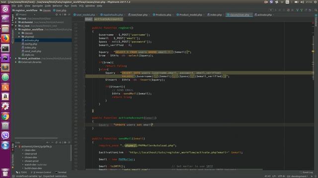 PHP Complete register workflow Send email & activate account [4] смотреть онлайн