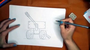 Как нарисовать пушку карандашом. Онлайн-школа рисования "Малевашки"