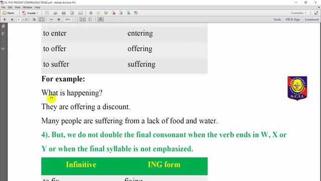 English Tense 10|Spelling Rules of Verb + ING|Channel Foreign Languages смотреть онлайн