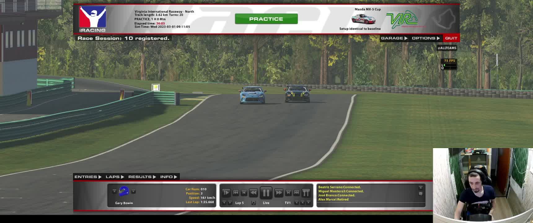 Играю в Iracing на платформе 2dof