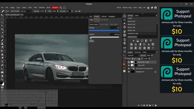 Make Beautiful Light Bloom in Photopea! - Photo Manipulation Tutorial смотреть онлайн