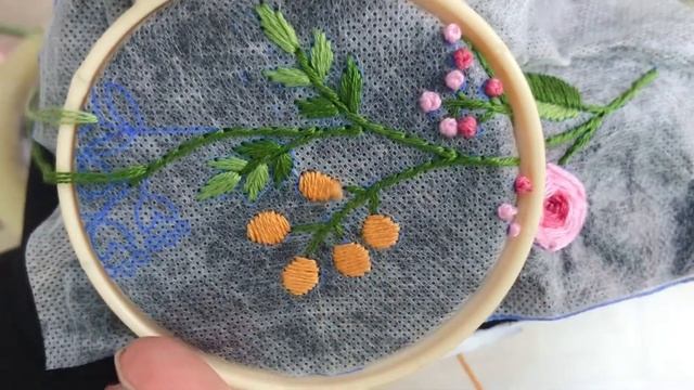 Flowers Embroidered On The Hat, Embroidery Tutorial
