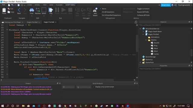 Roblox How To | Creating your first Magic! Damaging Projectiles! смотреть онлайн