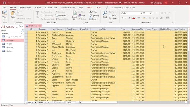 How to Change Grid lines Style and Background Color in Datasheet View in MS Access - Office 365 смотреть онлайн