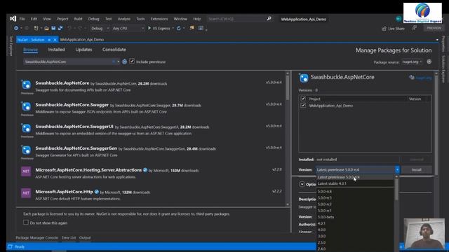Create Asp.Net Core 3.1 Web API with Swashbuckle Swagger | .NET Core 3.0/3.1 смотреть онлайн