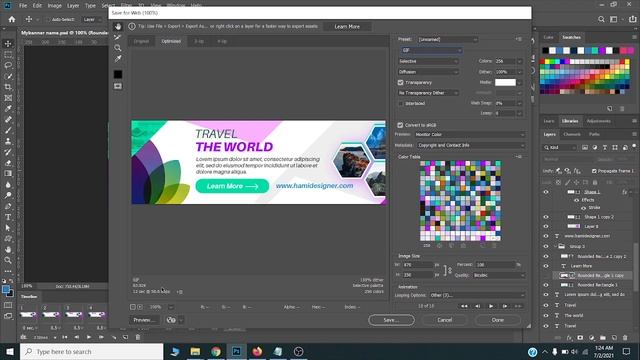 How to design gif animated banner ads for google ads in Photoshop | Photoshop Tutorials смотреть онлайн