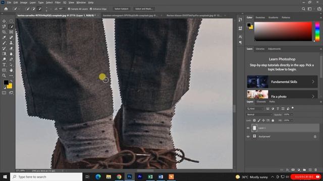 How to Make Selection with Magic Wand & Quick Selection in Photoshop CC in Hindi - Class 8 смотреть онлайн