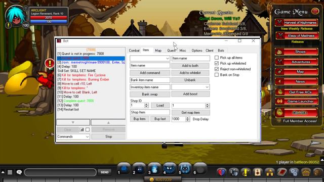 AQW - EARPLUG Bot - Quiet Down, Will Ya? Quest Bot | Grimoire 3.8+ PRO смотреть онлайн