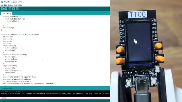 Tiny Tetris - How to hack - ESP32 / Arduino смотреть онлайн