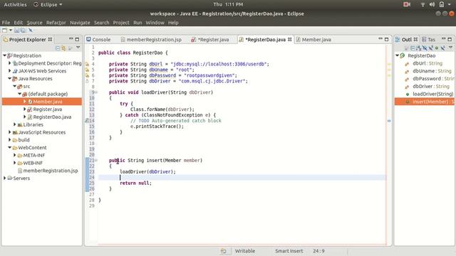 Registration page with saving data in DB using Servlet + JSP + JDBC + MySQL + Tomcate (Step by Step смотреть онлайн