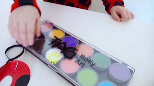 Настя стала ЛЕДИБАГ Детский макияж Kids Makeup Ladybug смотреть онлайн