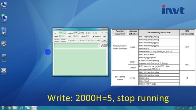 INVT VFD function show: GD350 RS485 Modbus communicate with Commix introduction смотреть онлайн