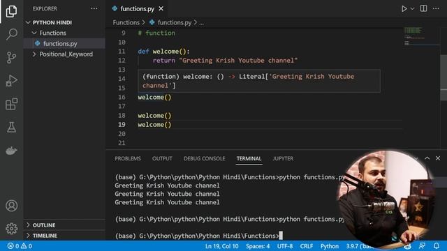 Tutorial 15- Importance Of Functions|Python In Hindi|Krish Naik смотреть онлайн