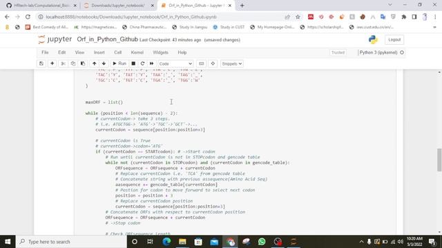 Open Reading frame (Orf) Finder in Python. смотреть онлайн