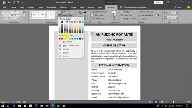 MS Word Tutorial: How to Create A Resume in Word Docx | Biodata Word Format| CV template Design 202 смотреть онлайн