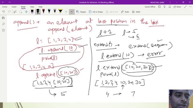 Class 11 IP | CS Difference between append() and extend() смотреть онлайн