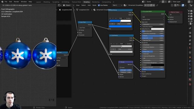 Procedural Christmas Ball Ornaments (Blender Tutorial)