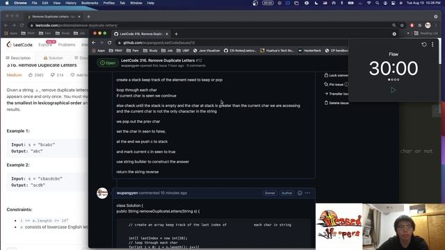 LeetCode 316. Remove Duplicate Letters - Day 19 - Java смотреть онлайн