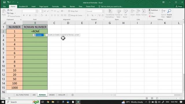 ABS Formula || Roman Formula || Arabic Formula || Dollar Formula || Excel Formula for Job Interview смотреть онлайн