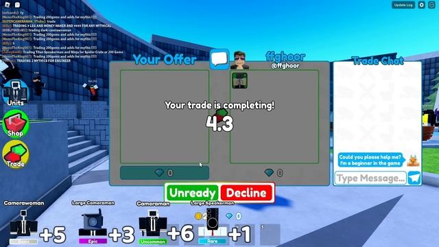 ✨СЕКРЕТНЫЙ СПОСОБ?ТРЕЙДА от BASIC до MYTHIC в Toilet Tower Defense! РОБЛОКС! ROBLOX смотреть онлайн