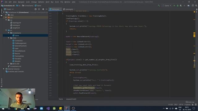 Java AI plays a Game - Feed Forward Neural Network with supervised training смотреть онлайн