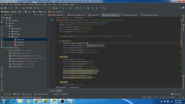 UI-DESIGN : MYBLOG MOBILE APPLICATION - ANDROID FIREBASE PROJECT - PART - 3 смотреть онлайн
