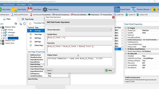 MEMBUAT APLIKASI BERBASIS WEB TANPA CODING - APLIKASI PENJUALAN (Format Rupiah) - TUTORIAL PHPRAD смотреть онлайн