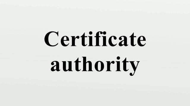 Certificate authority смотреть онлайн