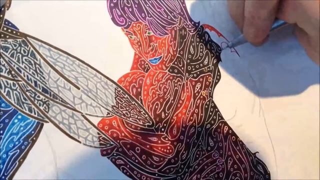 Holon Ink - Little One's Faerie Part 3 Pen/Ink Drawing Time Lapse / Speed Drawing смотреть онлайн