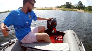 Hidea 9.9-15 и FLINC 320 KL Первый запуск. Обкатка. Дикий запас мощности. Выход на глиссер.